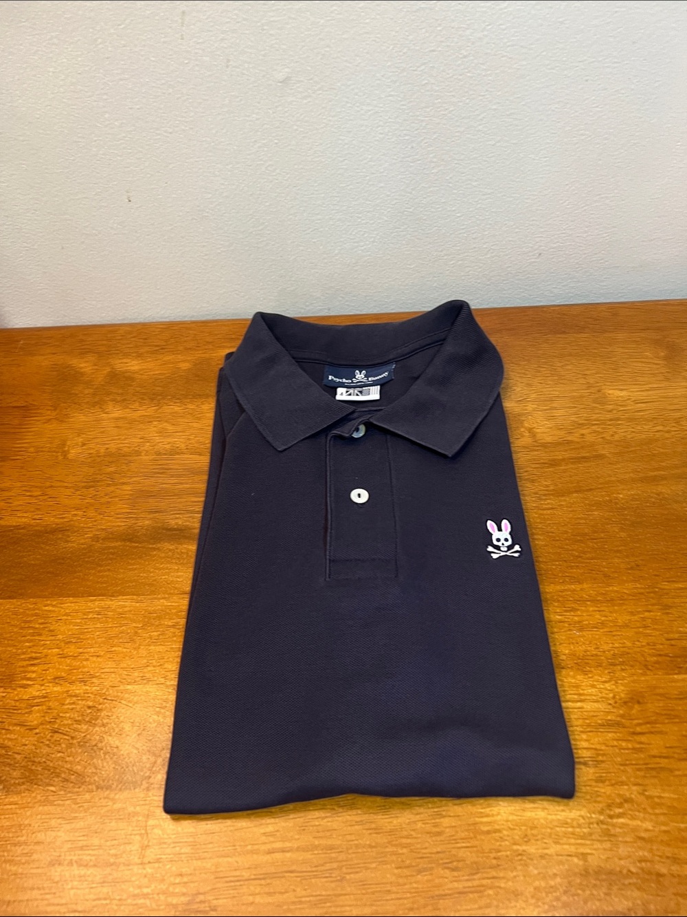 PSYCHO BUNNY Men's Navy Polo Shirt Size 4 SMALL